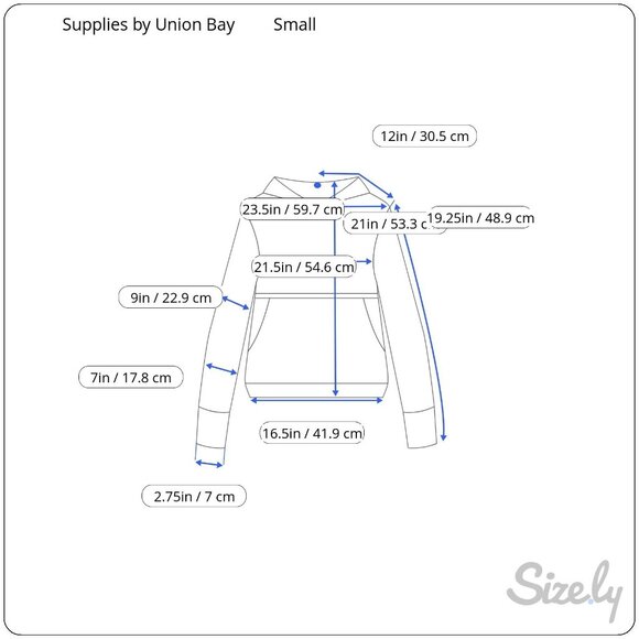 Union Bay Supplies Small Red Desert Hoodie With Front Pocket NWT $50 - Picture 2 of 5